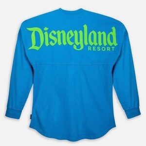 Disney Parks Disneyland Spirit Jersey Neon Adult Blue & Green oversized Medium